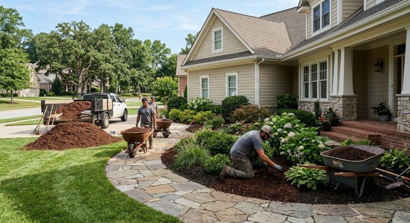 Red Mulch Installation in Honolulu, HI