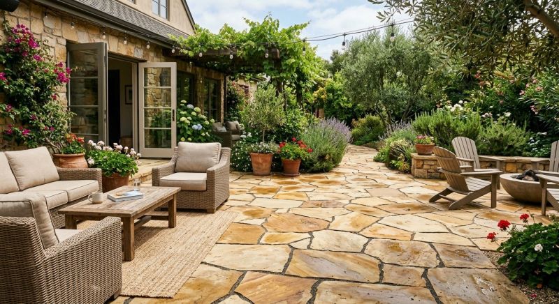 Sandstone Pavers Installation in Fairfield County, CT